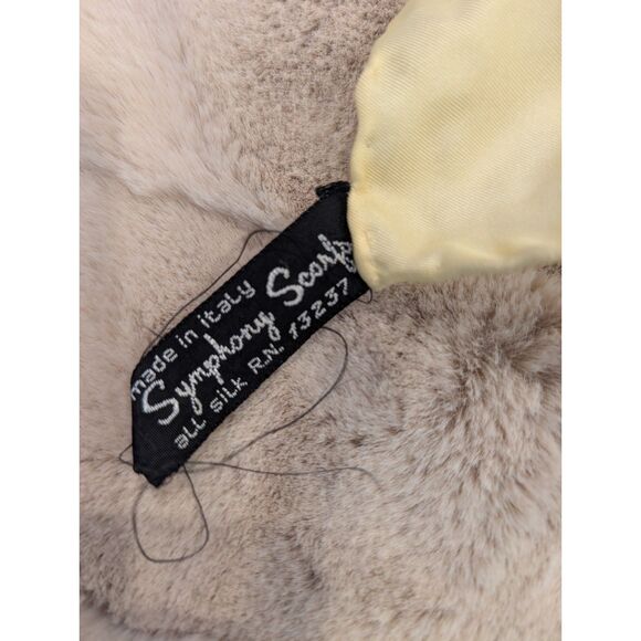 Mixed Lot of 6 Vintage Scarves–Silk, Rayon, Polyester – Designer & Tagged Pieces - Picture 8 of 13